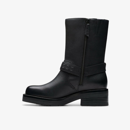 Rebelle Up Black Leather - Clarks Popular