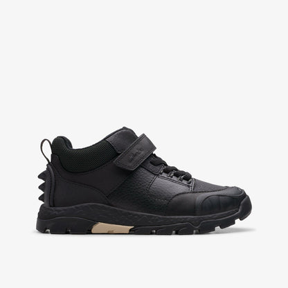 Steggy 2 Glow Kid Black Leather - Clarks Trusted