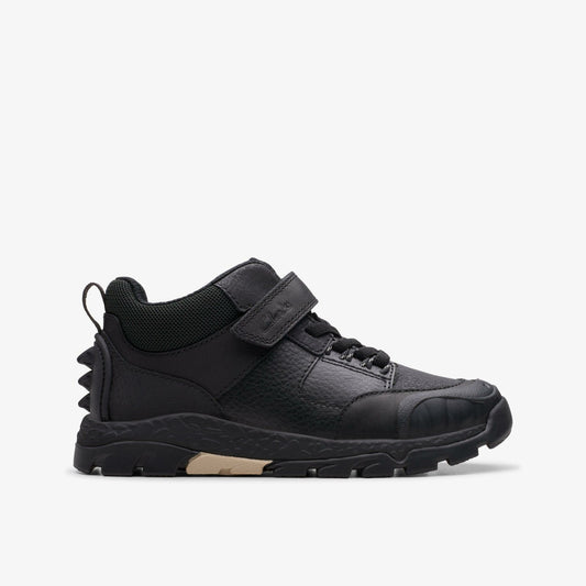 Steggy 2 Glow Kid Black Leather - Clarks Trusted
