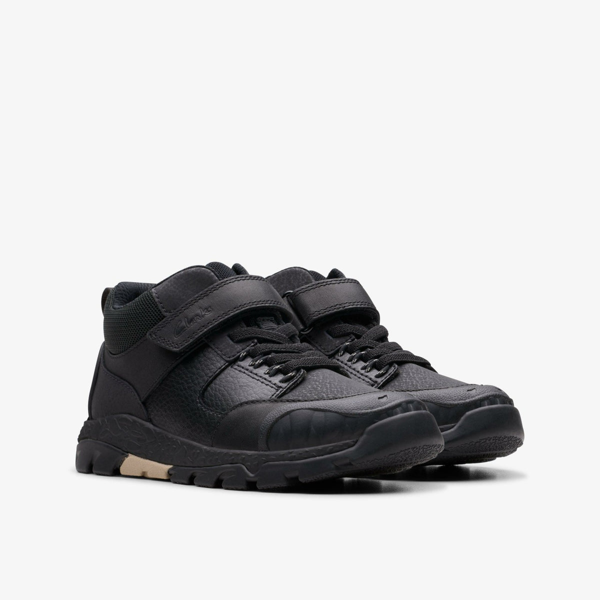 Steggy 2 Glow Kid Black Leather - Clarks Trusted