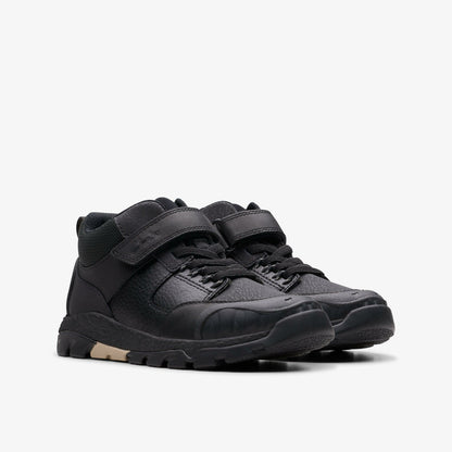 Steggy 2 Glow Kid Black Leather - Clarks Trusted