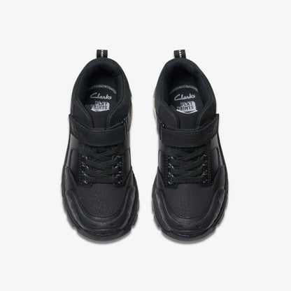 Steggy 2 Glow Kid Black Leather - Clarks Trusted