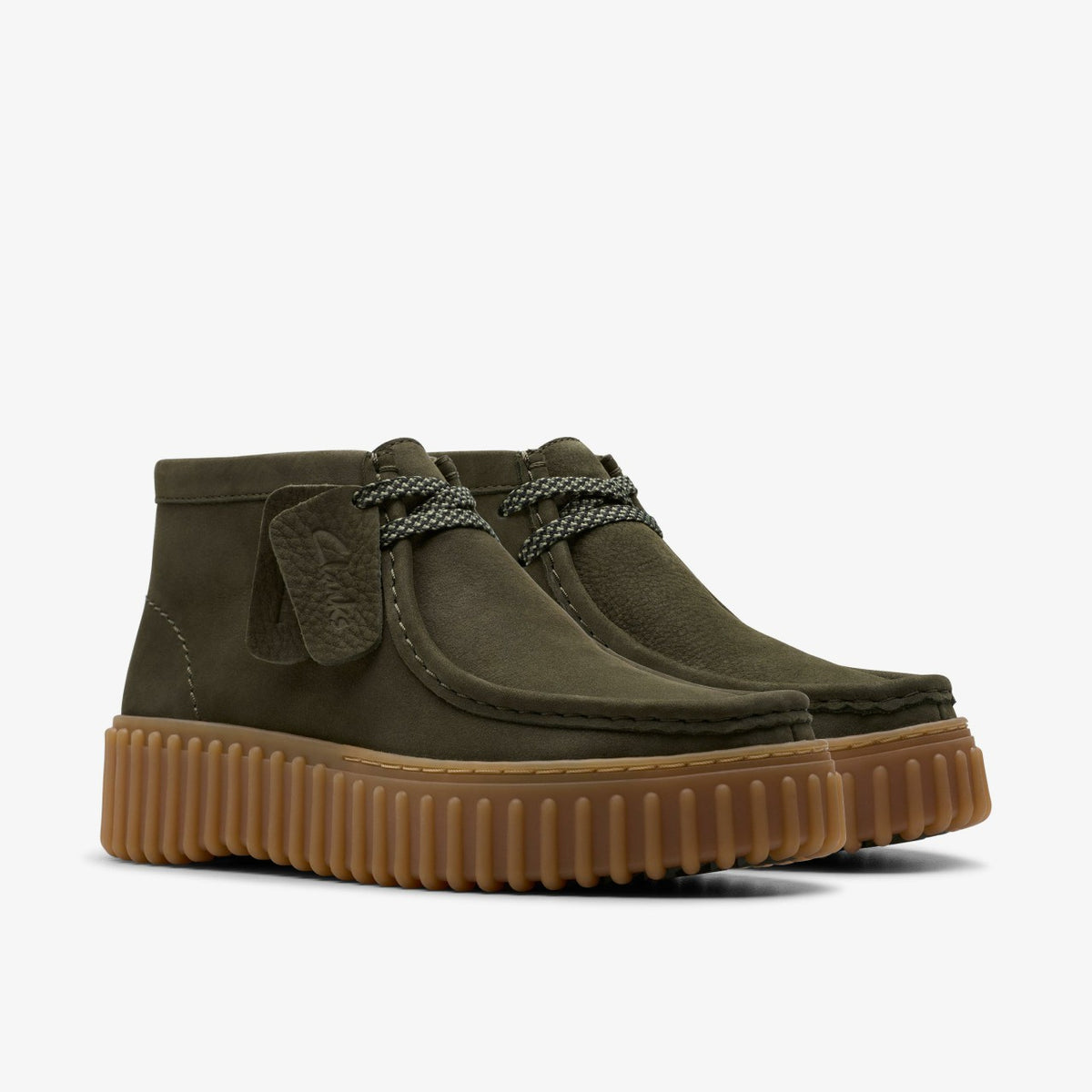 Torhill Moss Dark Green Nubuck - Clarks Trusted