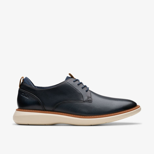 Brantin Plain Navy Leather - Clarks Best Price