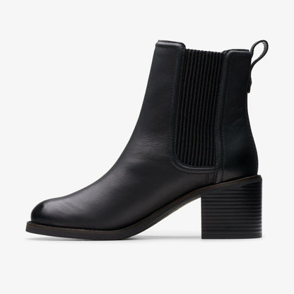 Chamberly Top Black Leather - Clarks Popular