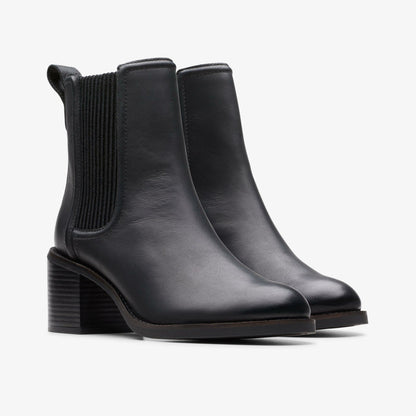 Chamberly Top Black Leather - Clarks Popular