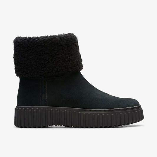 Torhill Turn Black Warmlined Suede - Clarks Smart Buy