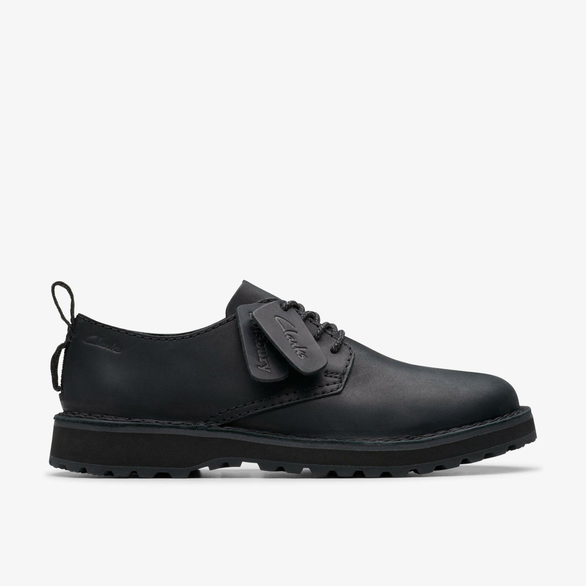 Solsbury Lace Black Leather - Clarks Classic