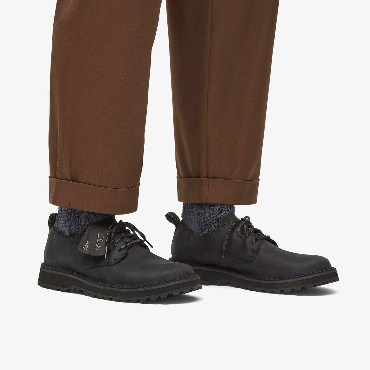 Solsbury Lace Black Leather - Clarks Classic