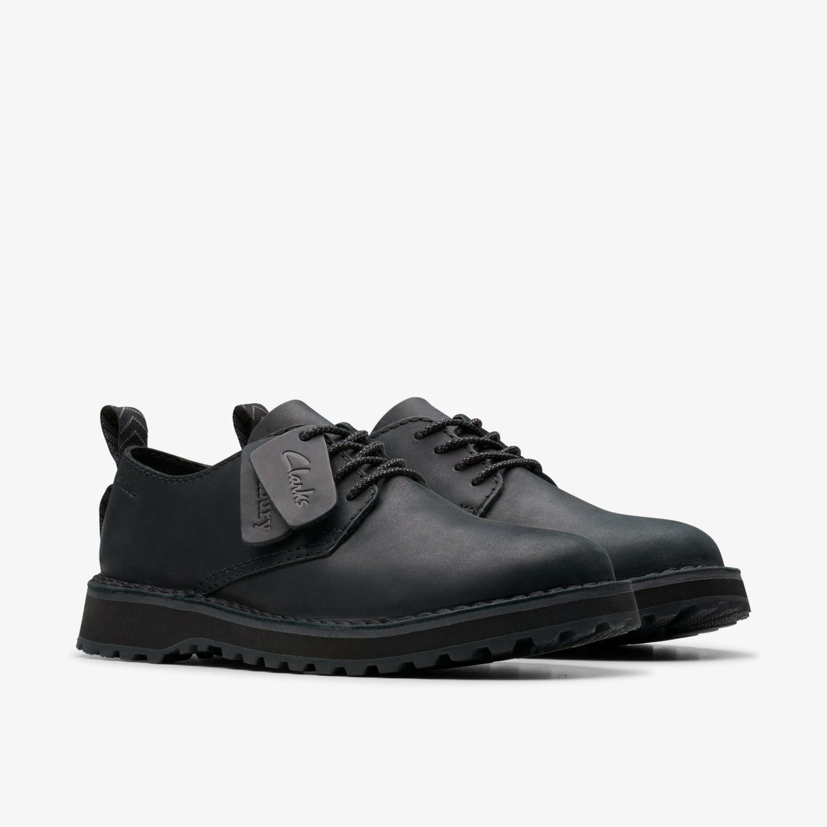 Solsbury Lace Black Leather - Clarks Classic