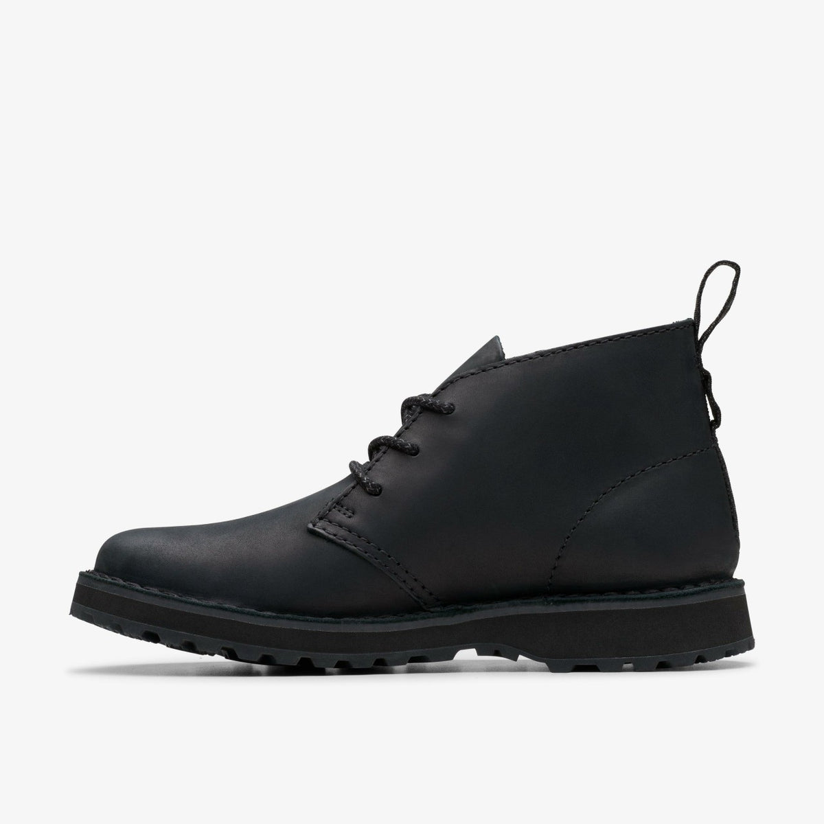 Solsbury Desert Boot Black Leather - Clarks Premium