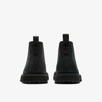 Solsbury Desert Boot Black Leather - Clarks Premium