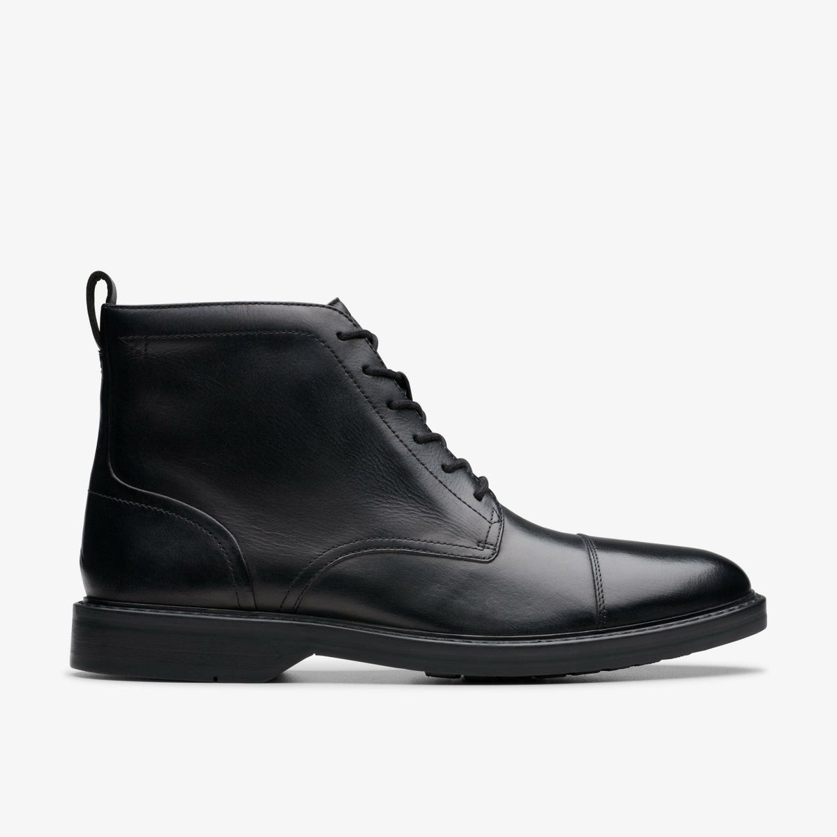 Aldwin Cap Black Leather - Clarks Popular