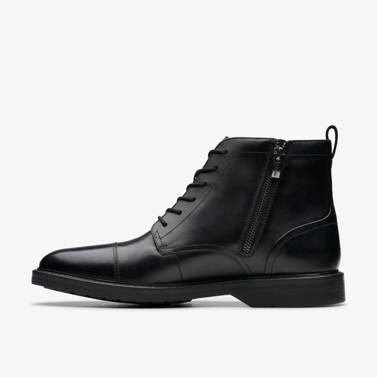 Aldwin Cap Black Leather - Clarks Popular