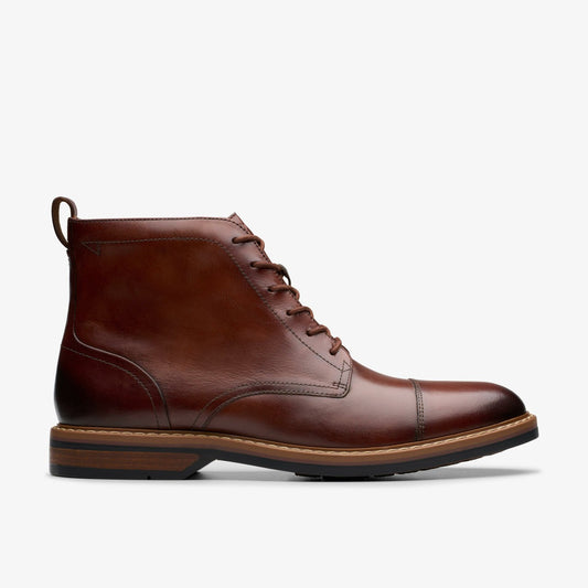 Aldwin Cap Mid Tan Leather - Clarks Everyday