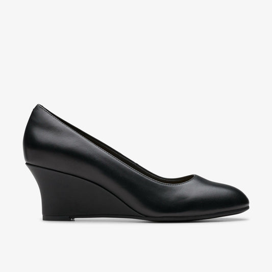 Olivette Pearl Black Leather - Clarks Great Value