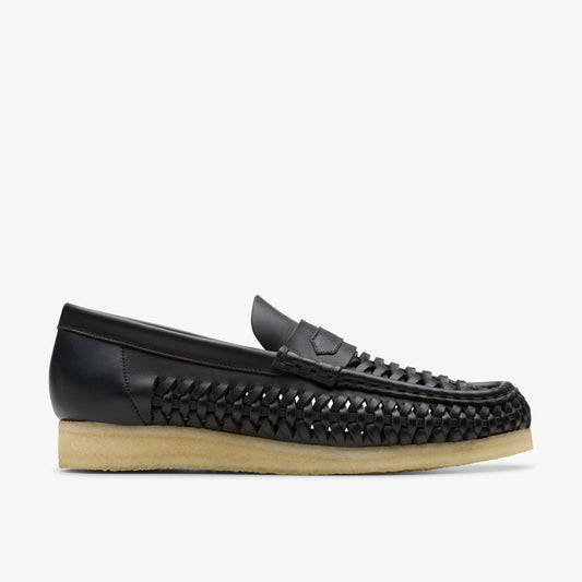 Wallabee Penny Weave Black Leather - Clarks Featured