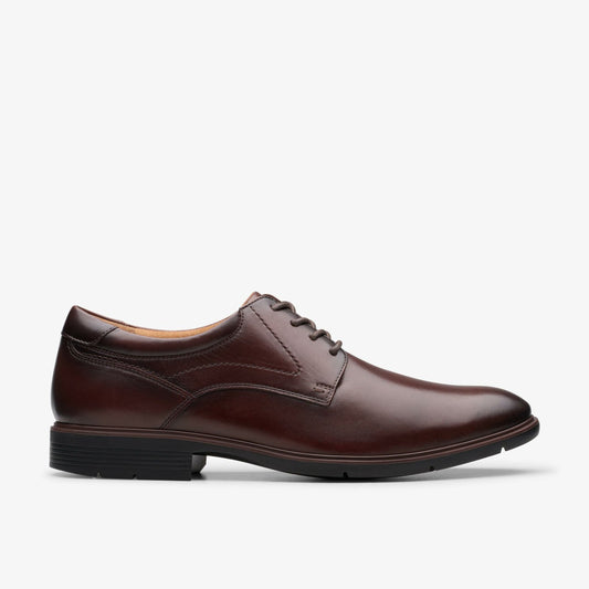 Eldredge Plain Dark Brown Leather - Clarks Signature