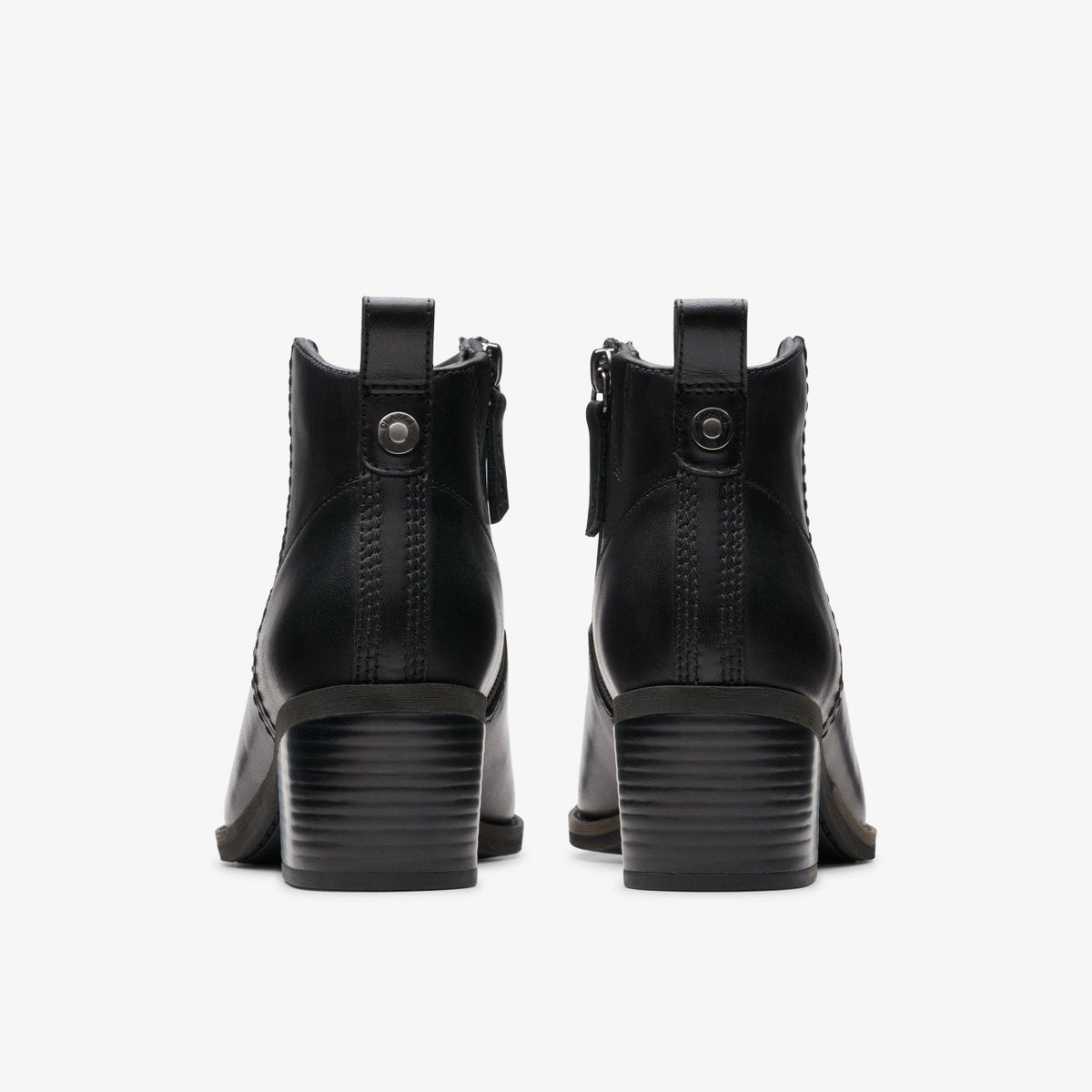 Morzine Sky Ankle Boot Black Leather - Clarks Trusted