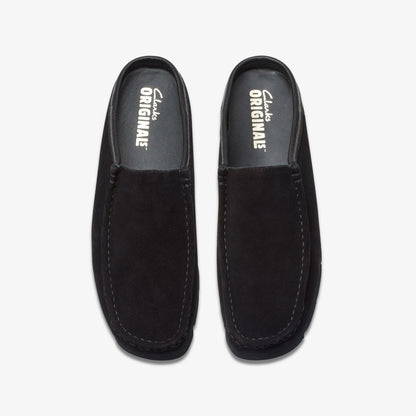 Wallabee Slip Black Suede - Clarks Exclusive