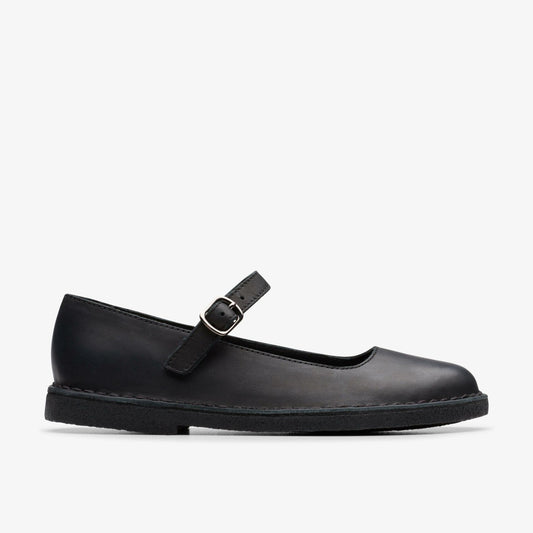 Desert Jane Black Leather - Clarks Great Value