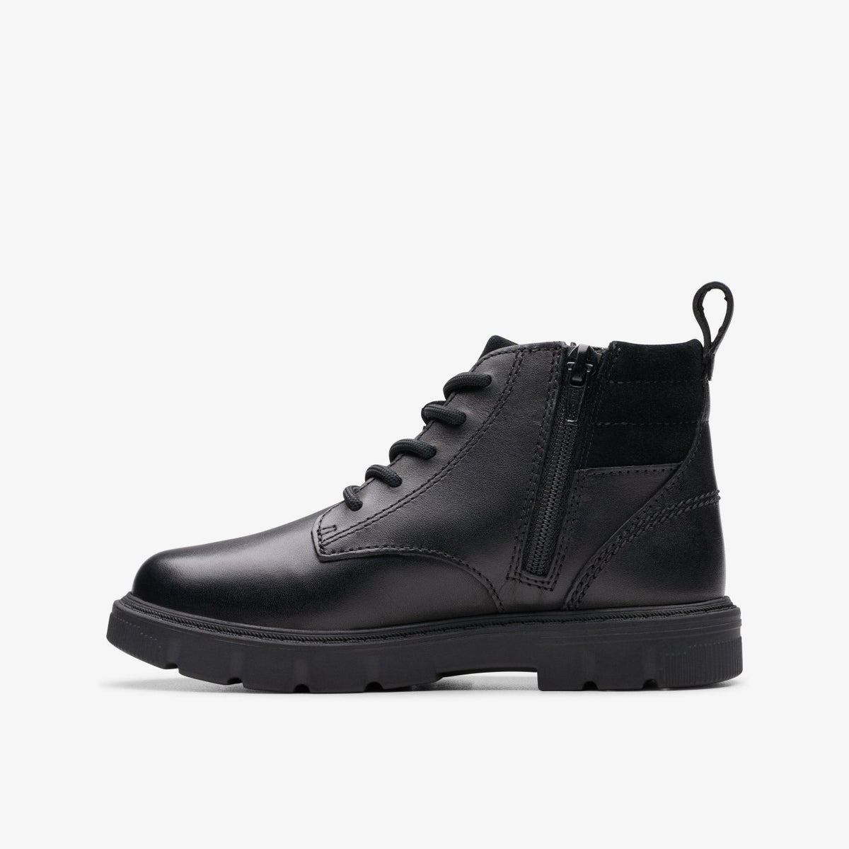 Lorcam Trail Kid Black Leather - Clarks Latest