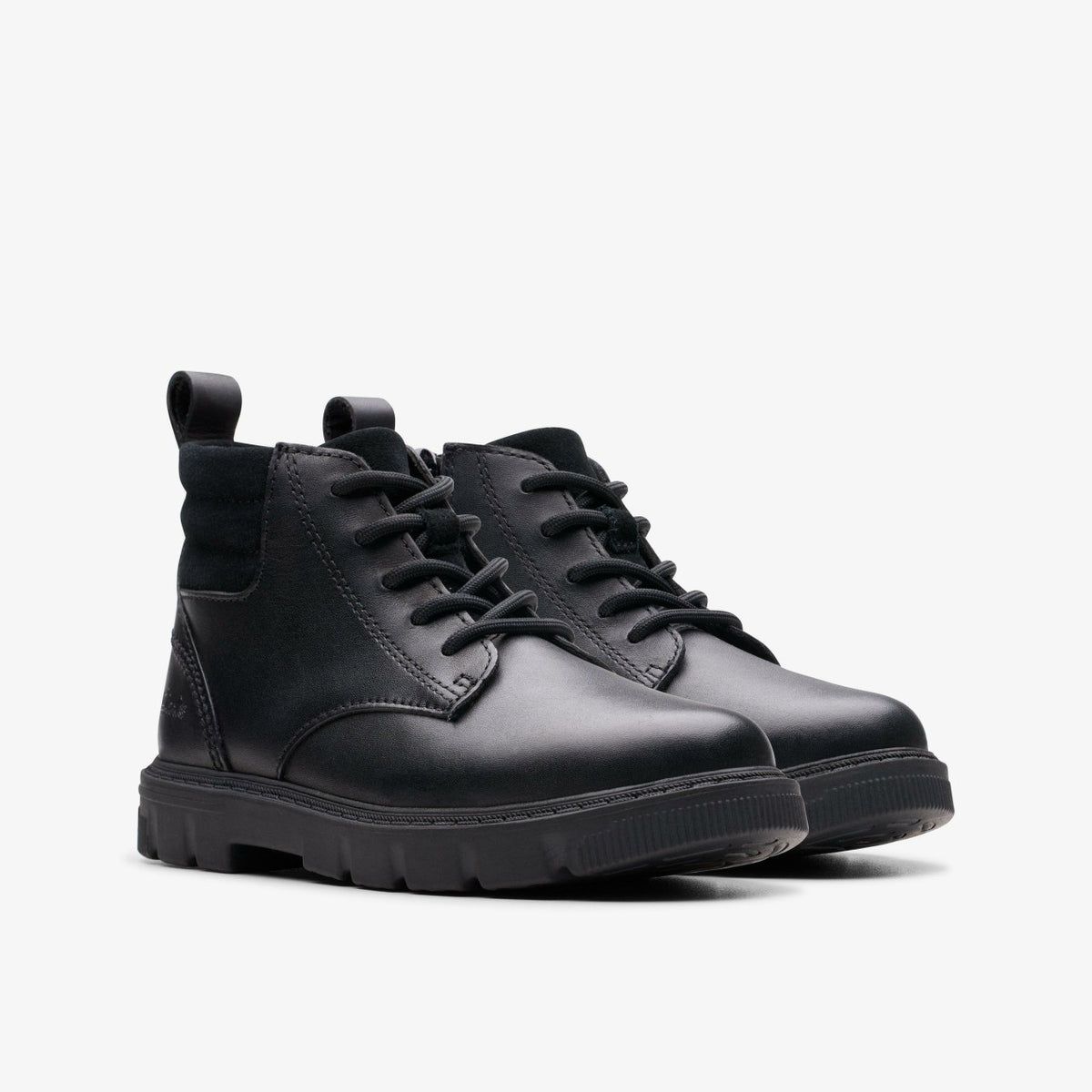 Lorcam Trail Kid Black Leather - Clarks Latest