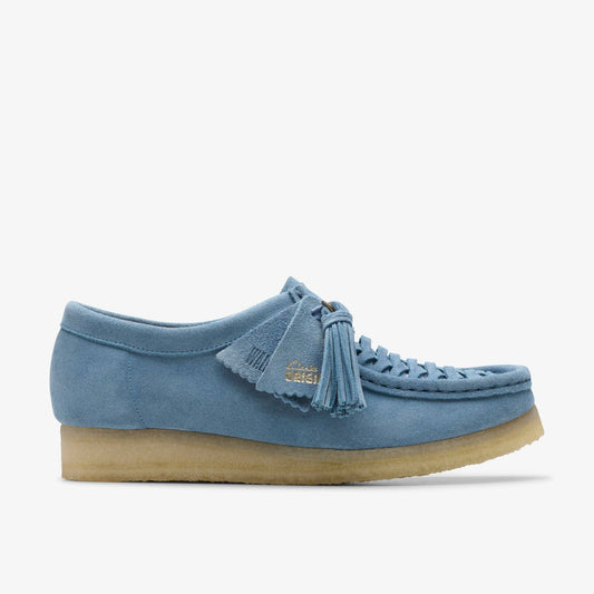 Wallabee Weave Powder Blue Suede - Clarks Signature