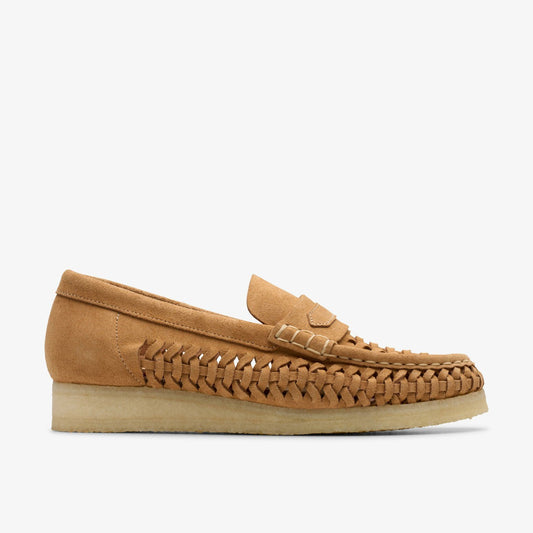 Wallabee Loafer Weave Tan Suede - Clarks Trending