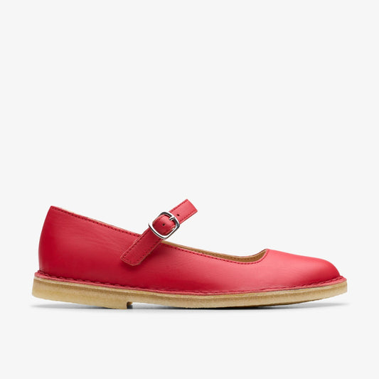 Desert Jane Red Leather - Clarks Signature