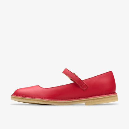 Desert Jane Red Leather - Clarks Signature