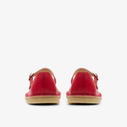 Desert Jane Red Leather - Clarks Signature
