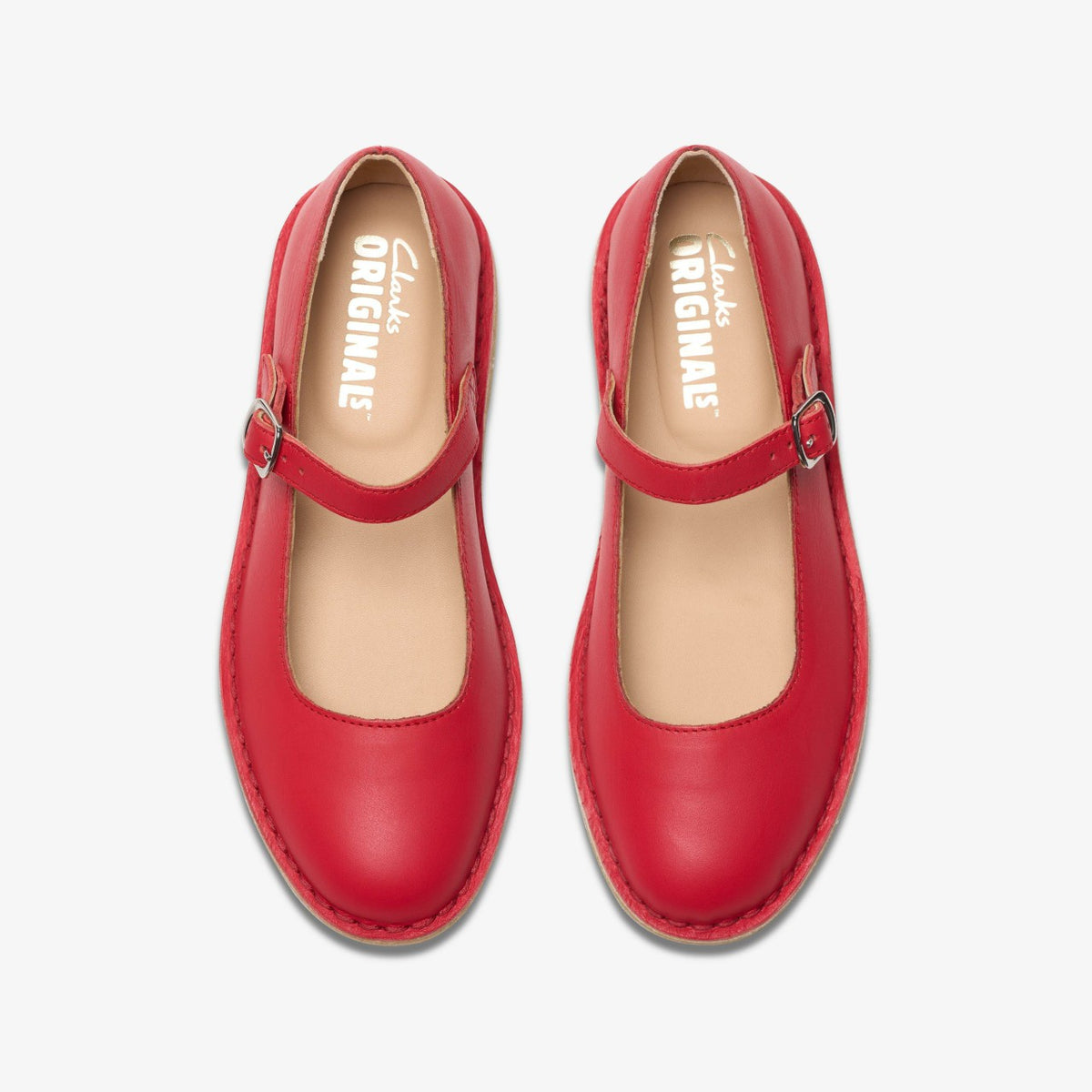 Desert Jane Red Leather - Clarks Signature