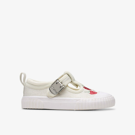 Foxing Berry Toddler Silver Fabric - Clarks Exclusive