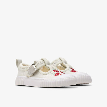 Foxing Berry Toddler Silver Fabric - Clarks Exclusive