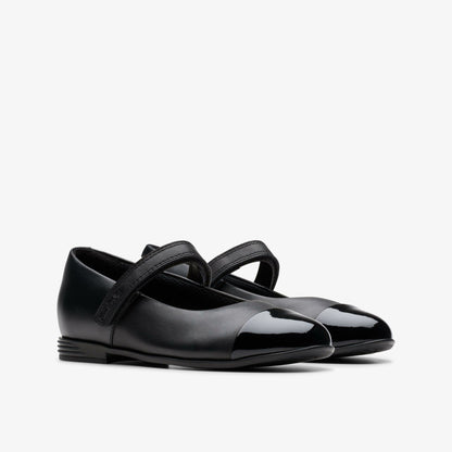 Finja Gem Older Black Leather - Clarks Essential