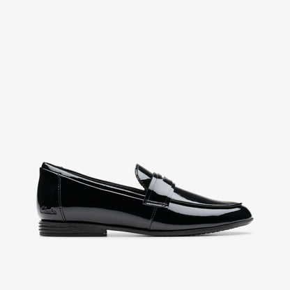Finja Bright Older Black Patent - Clarks Exclusive