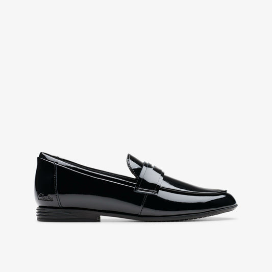 Finja Bright Older Black Patent - Clarks Exclusive