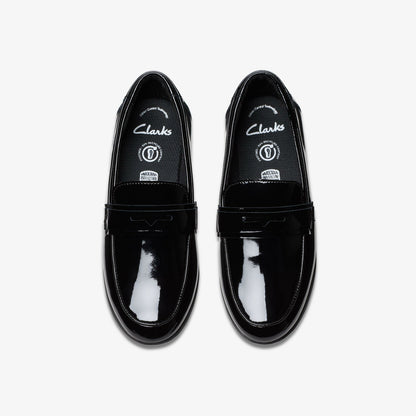 Finja Bright Older Black Patent - Clarks Exclusive