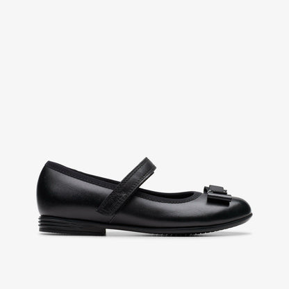 Finja Tap Kid Black Leather - Clarks Sale