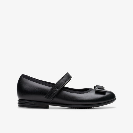 Finja Tap Kid Black Leather - Clarks Sale