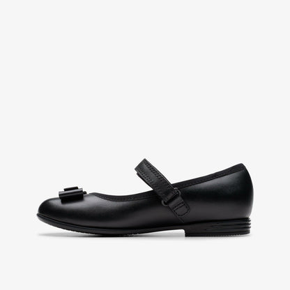 Finja Tap Kid Black Leather - Clarks Sale