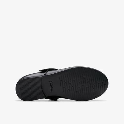 Finja Tap Kid Black Leather - Clarks Sale