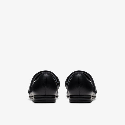 Finja Tap Kid Black Leather - Clarks Sale