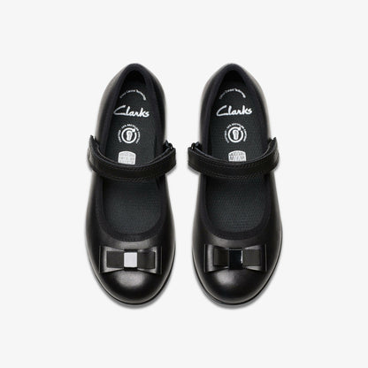 Finja Tap Kid Black Leather - Clarks Sale