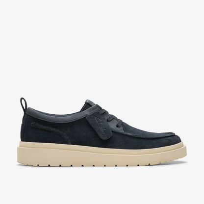 Polden Moc Navy Suede - Clarks Recommended