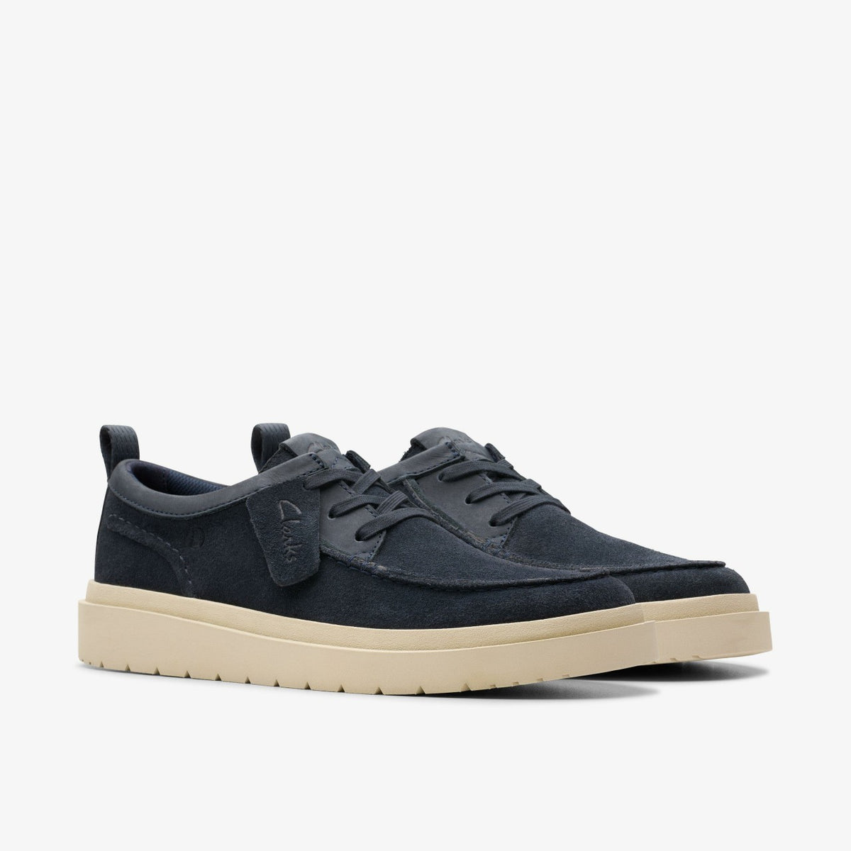 Polden Moc Navy Suede - Clarks Recommended