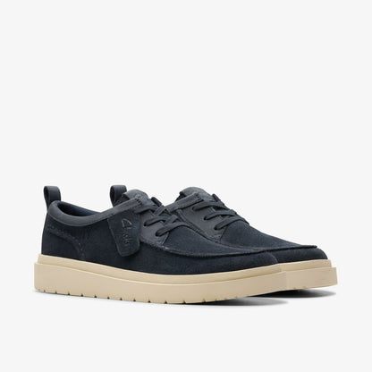 Polden Moc Navy Suede - Clarks Recommended