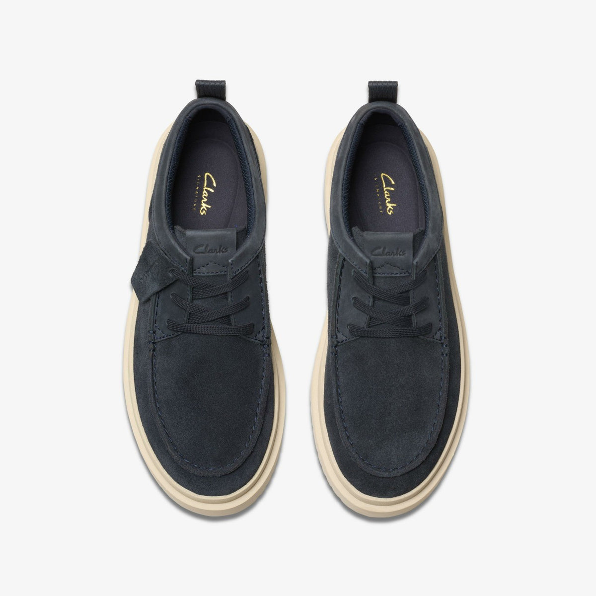 Polden Moc Navy Suede - Clarks Recommended