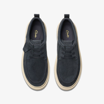 Polden Moc Navy Suede - Clarks Recommended
